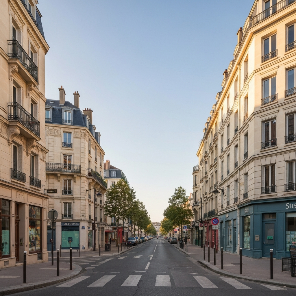 Vue aérienne du quartier Le Guichet à Orsay avec le RER B en arrière-plan