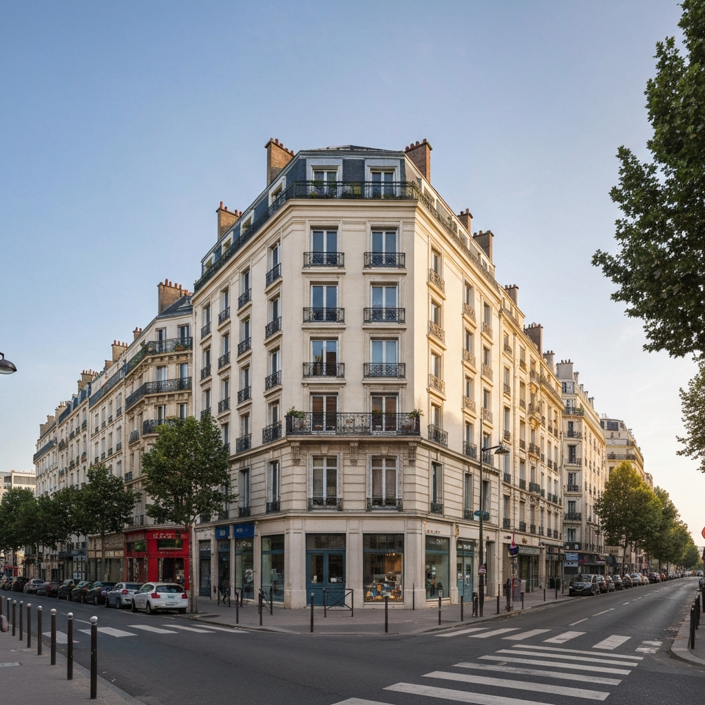 Vue aérienne du quartier du Guichet à Orsay avec le RER B en arrière-plan